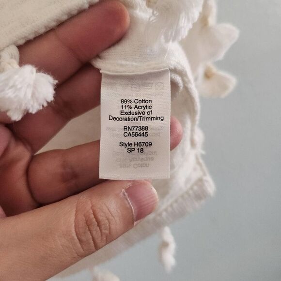 J. CREW V Neck Long Sleeve Tassel XS. - Picture 4 of 6